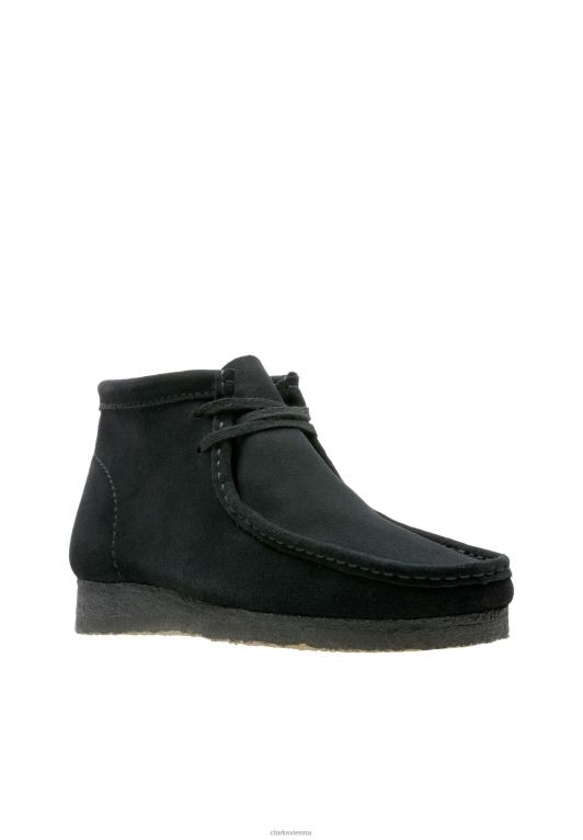 unisex Clarks schwarzes veloursleder clarks stiefeletten 80BRV7075 schwarzes veloursleder