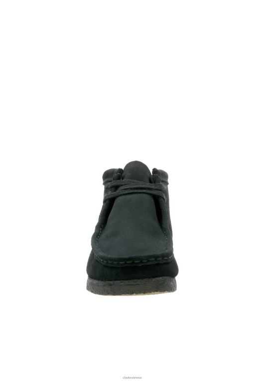 unisex Clarks schwarzes veloursleder clarks stiefeletten 80BRV7075 schwarzes veloursleder